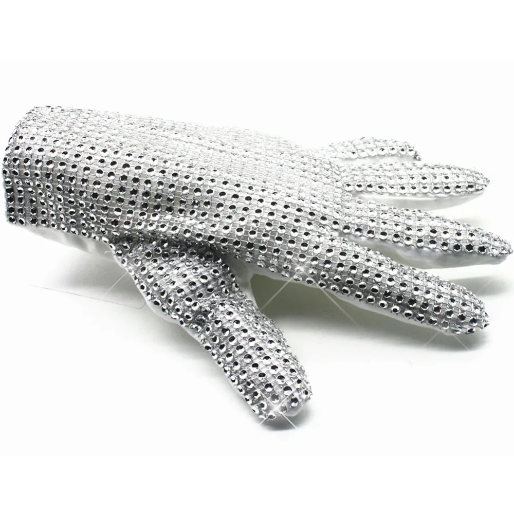 Michael Jackson MJ Handgemachte klassische mj michael einzigartige Kollektion Silber durchführen Handschuh