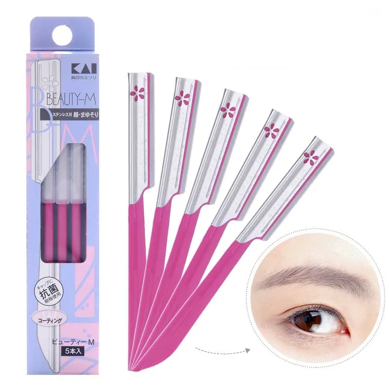 5 stücke Augenbraue Trimmer Combo Set Augenbraue Rasiermesser Japan Marke Augenbraue Trimmer Styling Messer Former Rasierer Klinge Gesichts Haar Remover Image