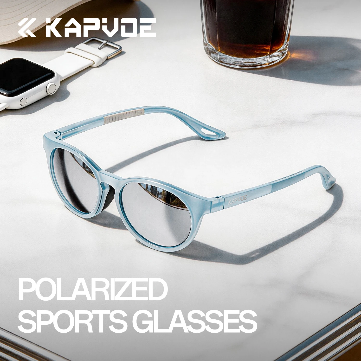 Kapvoe HD Polarisierte Blendschutz-Sonnenbrille Stilvolle Wanderbrille Outdoor Freizeit Angeln und Radfahren Ultraleichte MTB-Sonnenbrille Image