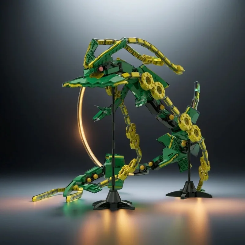 1105-teiliges MOC-Spielserien-Set Mega Rayquaza Pika Cartoon-Modell DIY Kreative Montage-Bausteine Ausstellungsstück Geburtstagsgeschenk Image