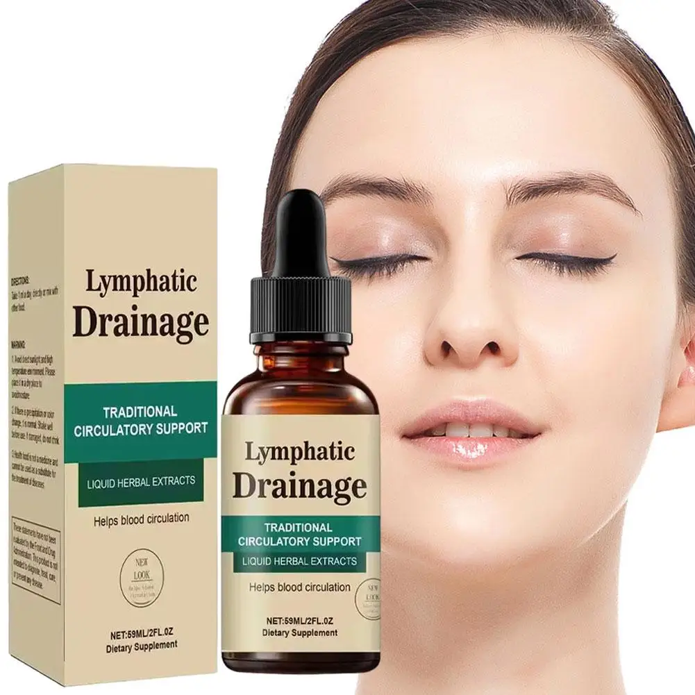 Natürliche Kräuter-Lymphpflege-Tropfen beschleunigen die Lymphzirkulation, fördern den Durchblutung, sanfte Formel für den langfristigen täglichen oralen Gebrauch. Image