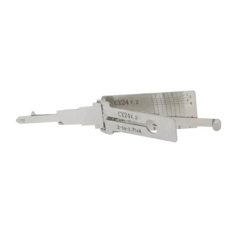 Lockpick-Werkzeug Hochwertige Aluminiumlegierung 2-in-1 Decoder und Schlossöffner CY24 Professionelles Schlosserwerkzeug Türöffner Image
