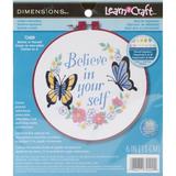 Dimensions Learn-A-Craft 8.09 x 7.24 Belive in yourself Embroidery Kit 5 Pieces