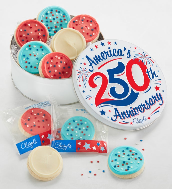 America's 250Th Anniversary Cookie Tin by Cheryl's Cookies