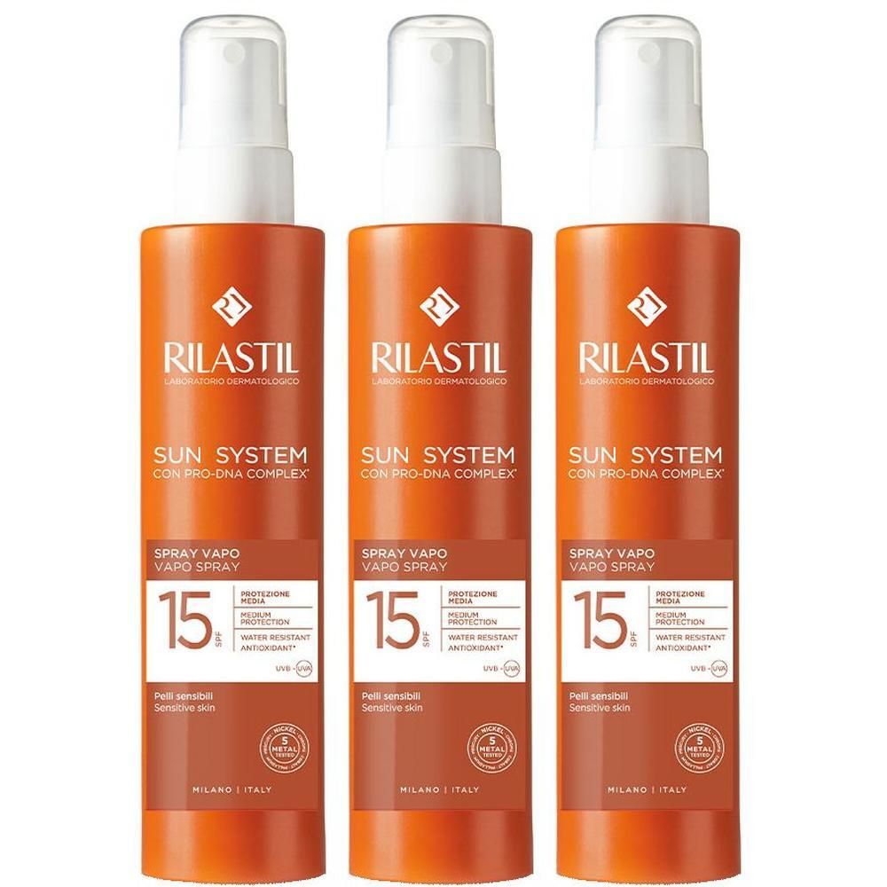 RILASTIL® Sun System Spray Vapo Spf 15 3x200 ml