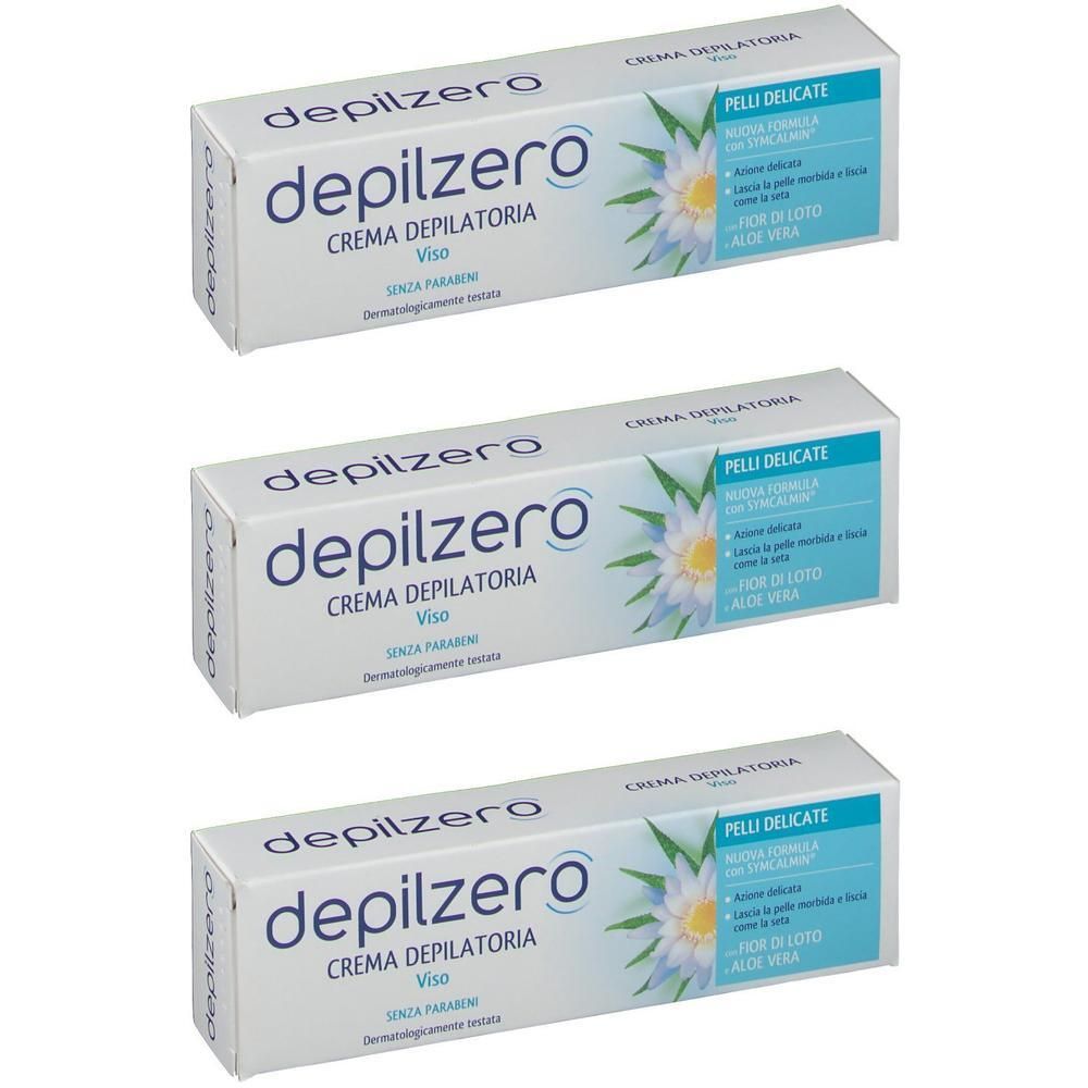 Depilzero Crema Depilatoria Viso 3x50 ml
