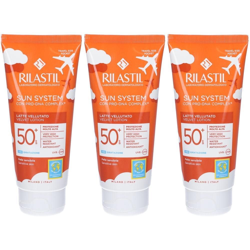 RILASTIL® Sun System Leche Velluto SPF50+ 3x100 ml