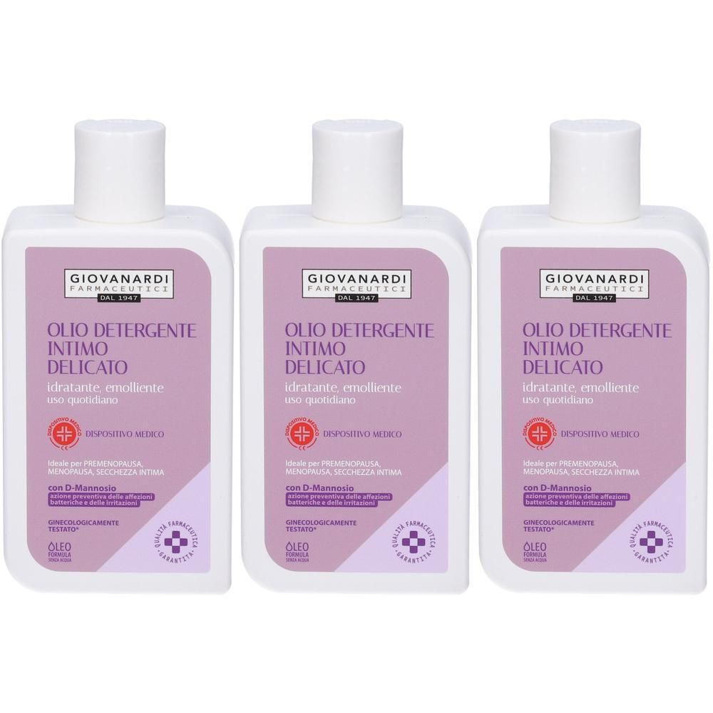 Giovanardi Farmaceutici Olio Detergente Intimo Delicato 3x250 ml