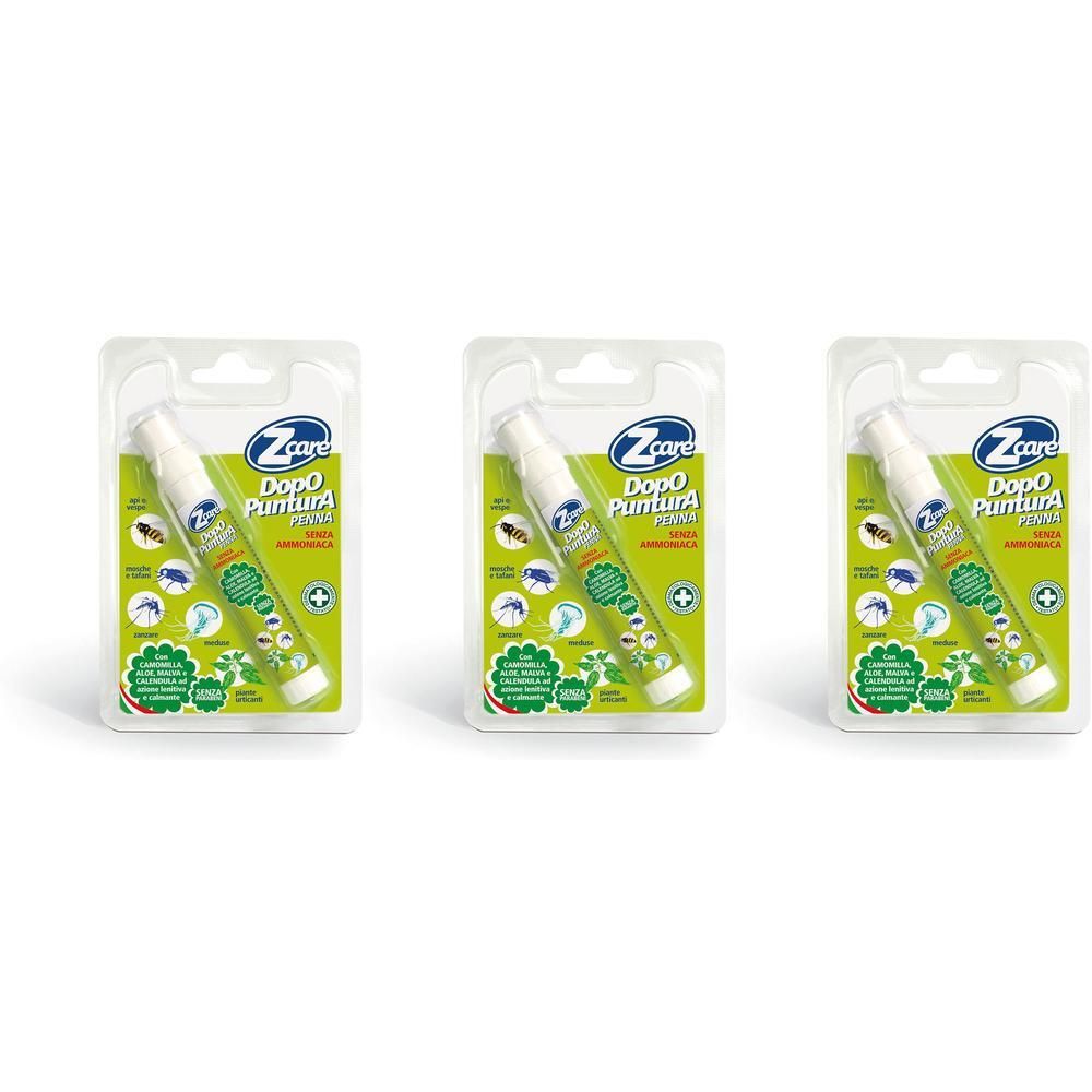 Z Care Penna Dopopuntura Naturale Senza Ammoniaca Antizanzare 3x14 ml