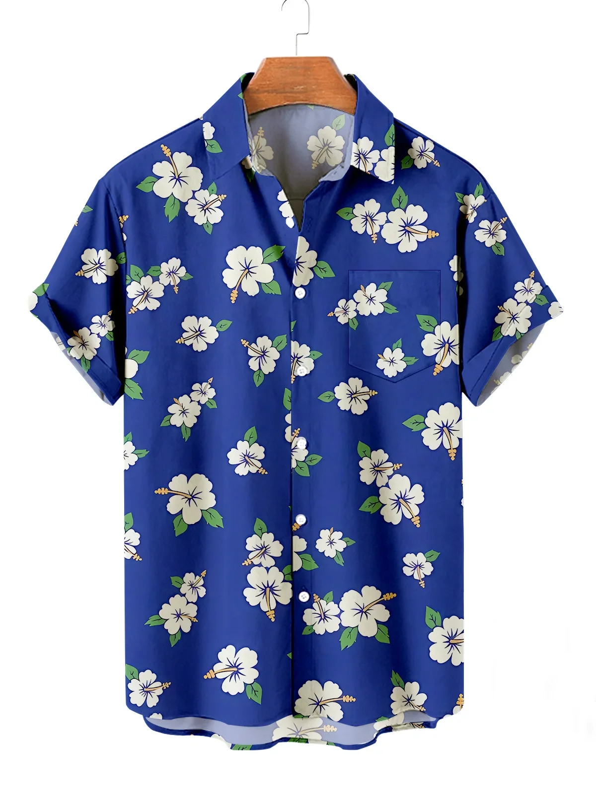 Sommerliche Hawaii-Hemden für Herren, lässige Kurzarmhemden mit Kragen und Knöpfen, modische Streetwear für Herren, NEU Image