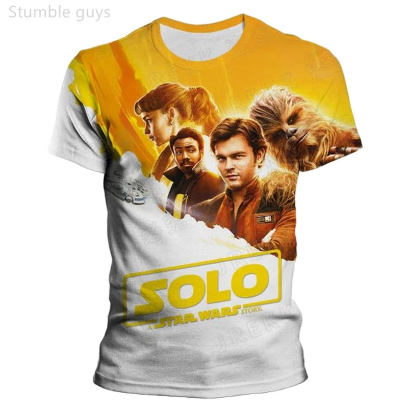 Sommer Herren Star Wars Fashion Tee Hunter Graphic Casual Anime Kinder Jungen Kurzarm Streetwear Image