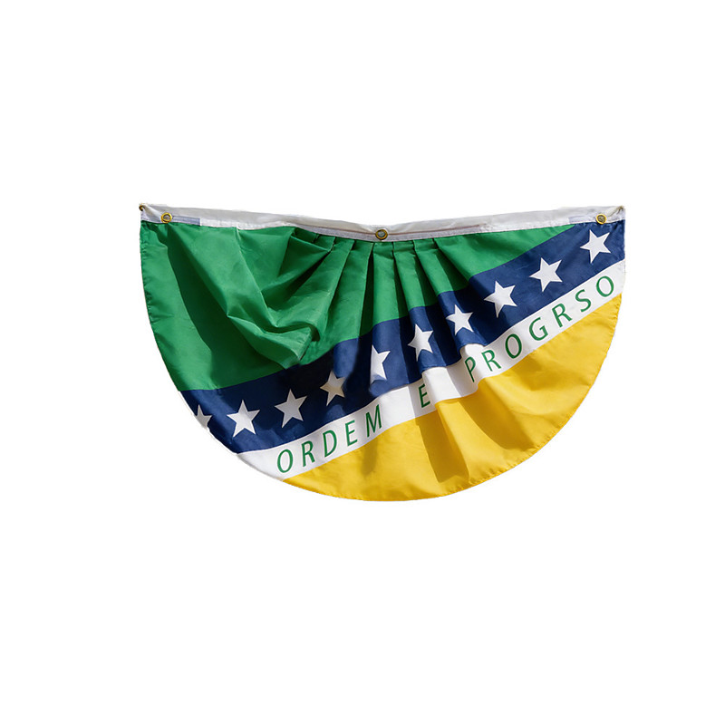 2026 North America Soccer Tournament Pleated Fan Bunting Flag, 1.53 ft Half Round Bunting Banner, Sports Match Decoration for Outdoor