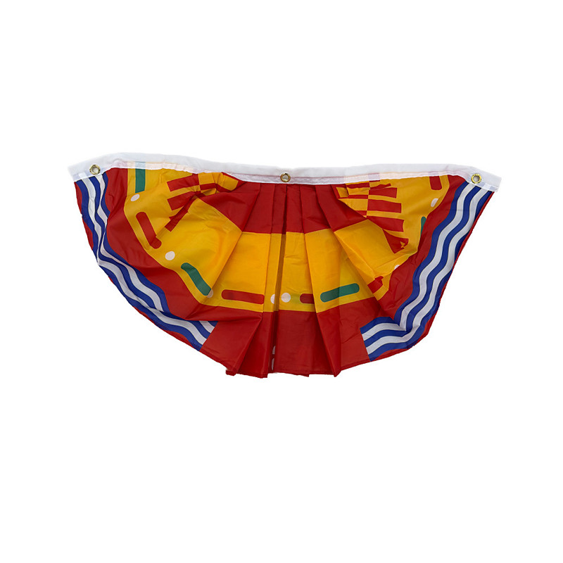 2026 North America Soccer Tournament Pleated Fan Bunting Flag, 1.53 ft Half Round Bunting Banner, Sports Match Decoration for Outdoor