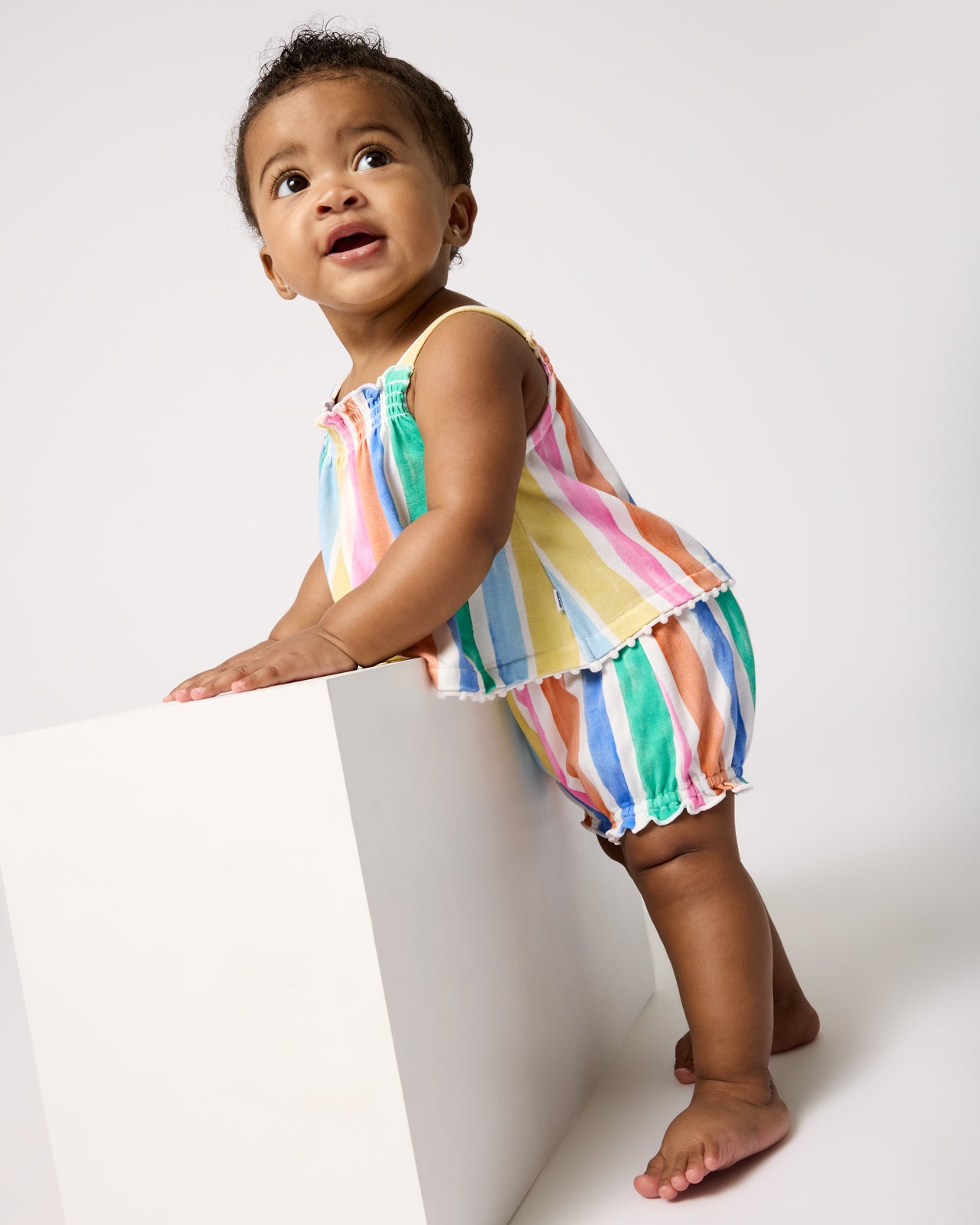 Rainbow Ribbon Smocked Top with Bloomer - 18-24 months