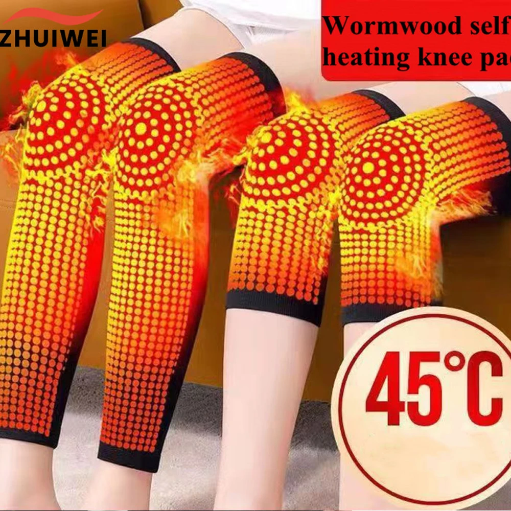 2PCS Wermut Selbst Heizung Knie Hülse Wärmer Knie Pad Frauen Männer Ältere Arthritis Joint Pain Relief & Sehnenscheidenentzündung verletzungen Recovery Image