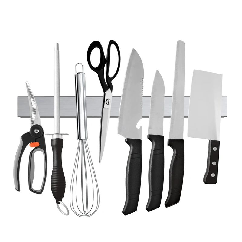 LMETJMA Stainless Steel Magnetic Knife Holder Strip 19.69 In
