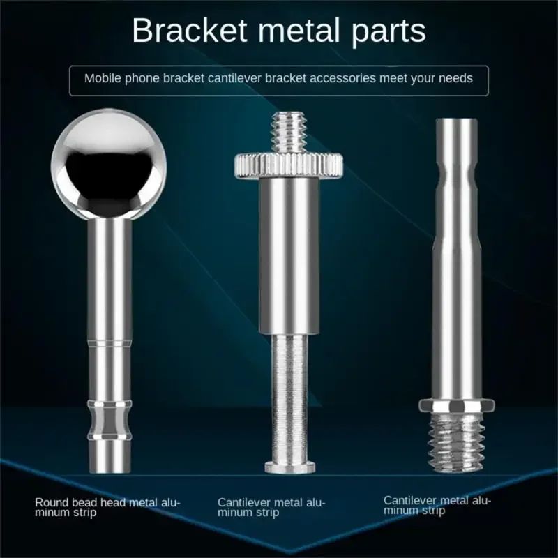 360 Ball Head Microphone Boom Arm Adapter 3 8 To 1 4 Metal Screw Mount Bracket For Cameras & Mics white