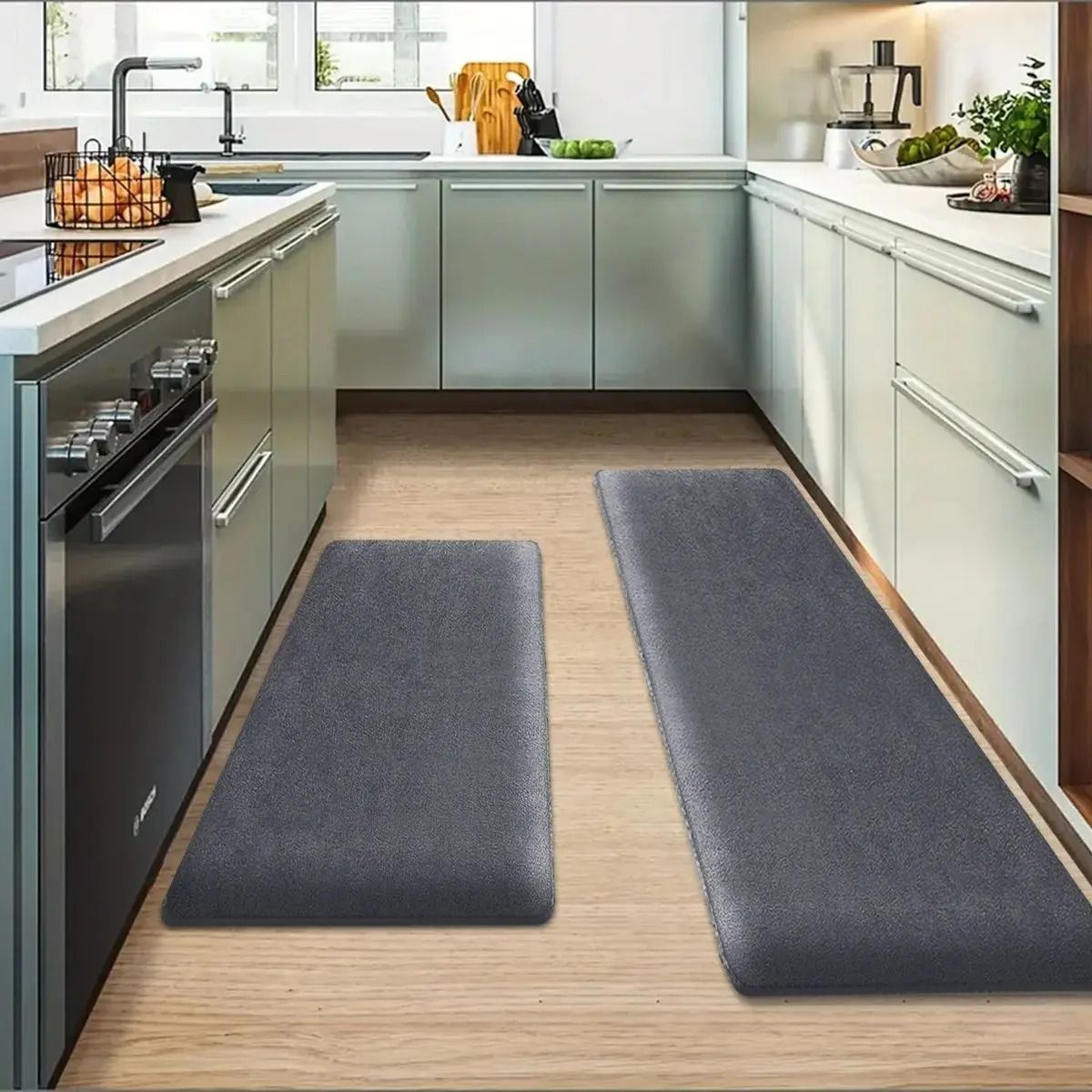 Premium Non Slip Kitchen Floor Comfort Mat blue 23.6" X 78.7"