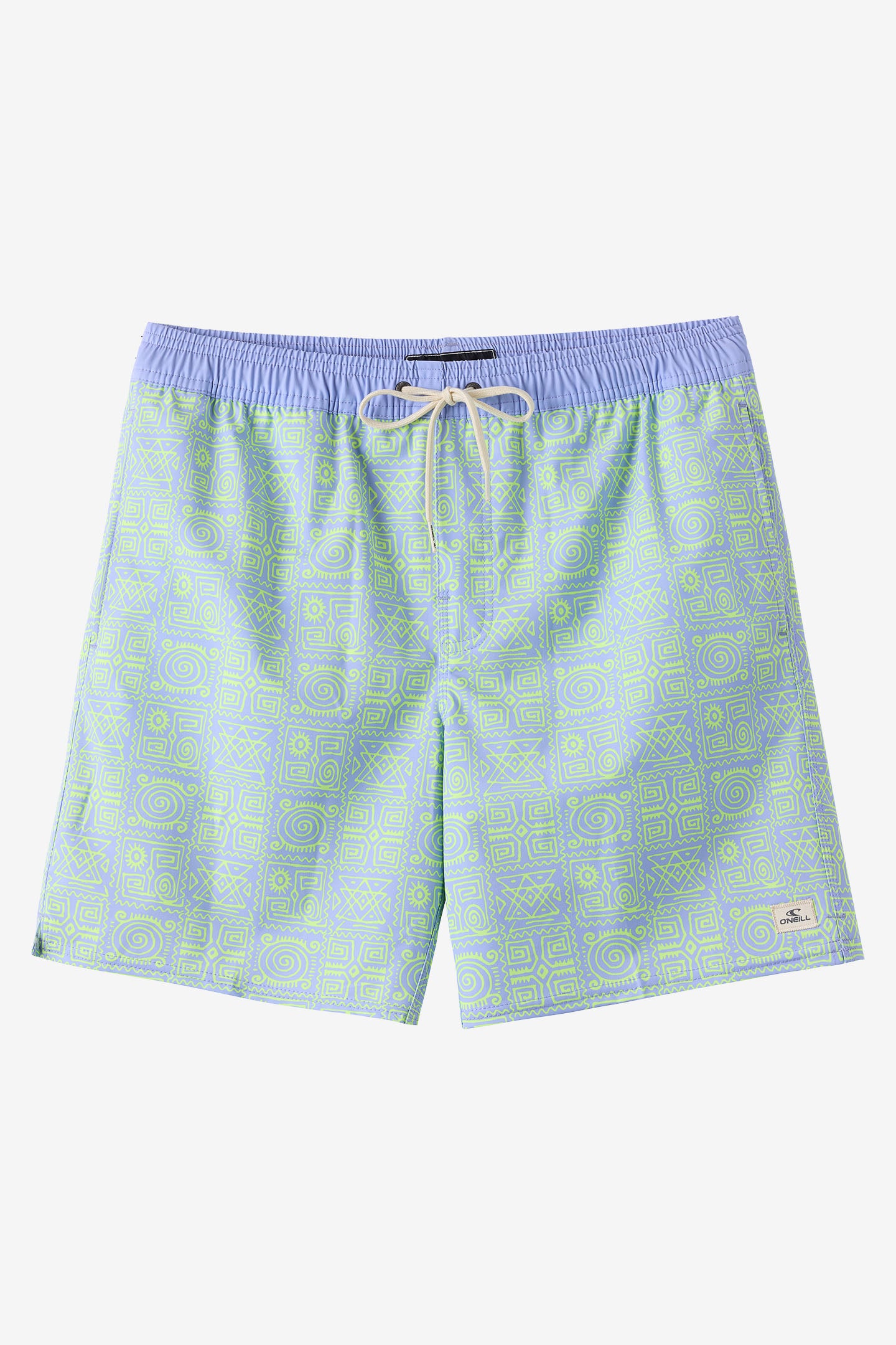 O'Neill Boy's Hermosa Elastic Waist Lined 16"" Swim Trunks in Blue Jelly, Size XL, Elastane/Polyester