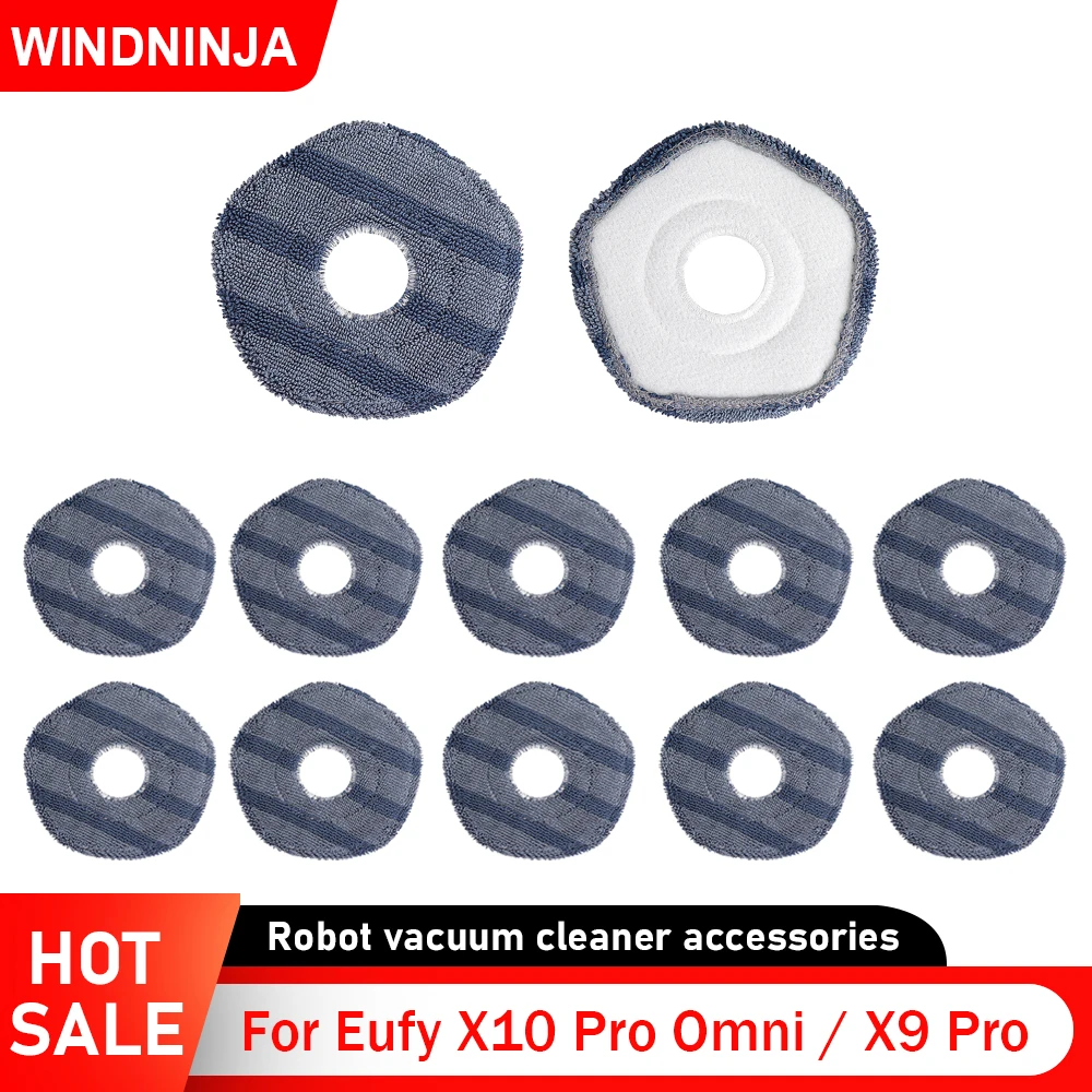 Mopptücher für Eufy X10 Pro Omni / X9 Pro Roboterstaubsauger, waschbare Mop-Pads, Ersatz-Mop-Lappen, Ersatzteile, Zubehör. Image