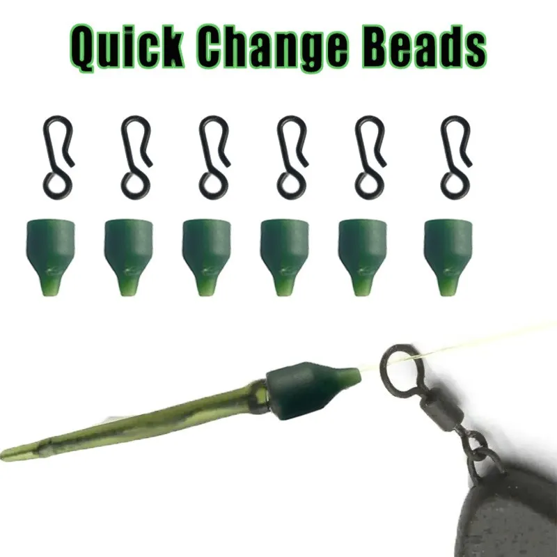 20 Stück Karpfenangeln Schnellwechsel-Stopperperlen Method Feeder Rigs Verbindungsperlen Angelausrüstung für Angler Image