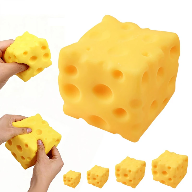 Simulierter Käse-Schnuller mit langsamem Rückprall für Büro-Entspannung, Deko-Objekt zum Entspannen, Entstressen und Kneten Image