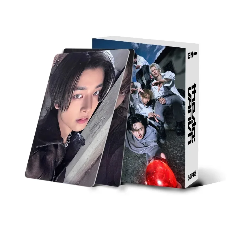 55 Stück ENHYPENS Niedliche Mini-Fotokarten LOMO-Karten Idol-Sammelkarten Fan-Merchandise Geschenkkarte Dekorative Artikel Image