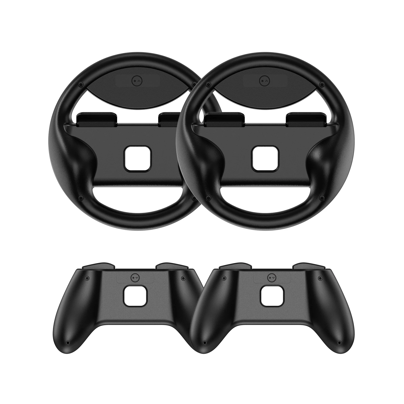 4er-Pack Lenkrad-Joy-Con-Griff-Set für Switch Mario Kart 8 Deluxe, inklusive 2er-Pack Controller-Griffe und Lenkrad Image