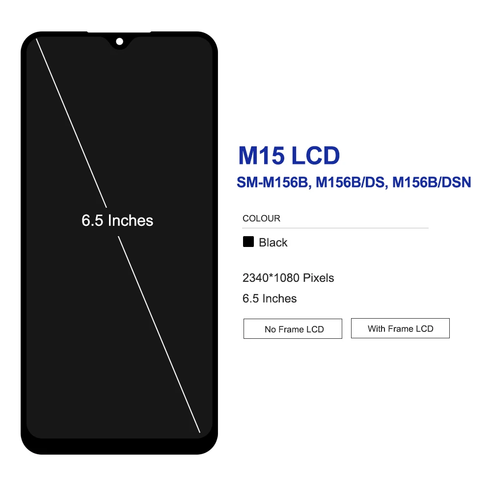 6,5'' LCD-Display Touchscreen-Digitizer für Samsung M15 M156 SM-M156B SM-M156B/DS - Ersatzbildschirm für Samsung M156B Image