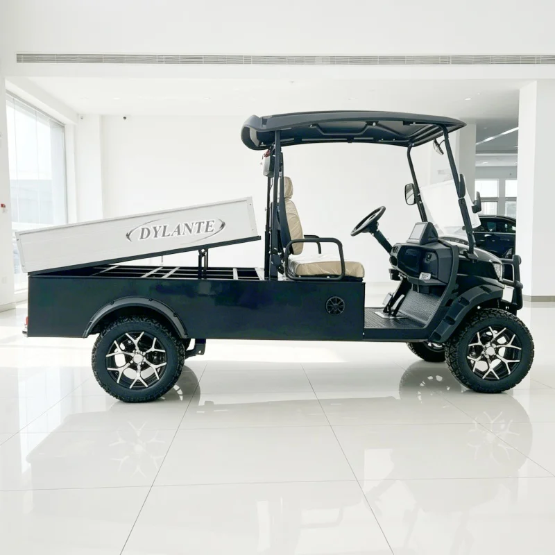 Elektrischer Golf-Buggy mit 2 Sitzen und Heckladebereich, Golfwagen für Jagd und Geländefahrten, 4x4 Golfcart Image