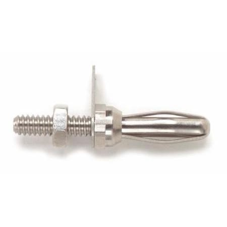 POMONA ELECTRONICS 3264 BananaPlug,Silver,5000V,15A,1/2in,PK10
