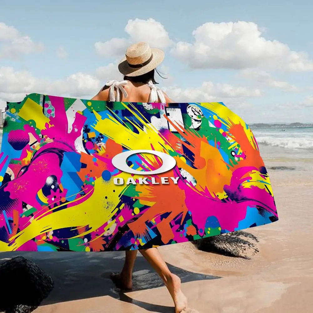 O-Oakley Mikrofaser-Strandtuch mit Aufdruck, für Bergsteigen, Yoga, Strand, Schwimmen, Laufen, saugfähiges, weiches Handtuch Image