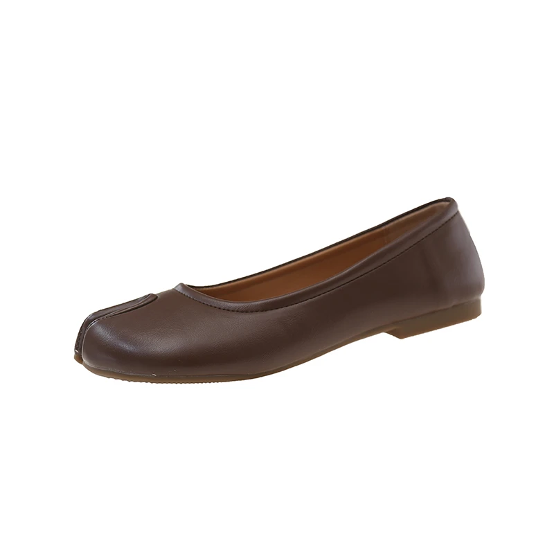 2026 Marken-Split-Toe-Ballerinas Damen Slip-on Loafers Weiche Sohle Mokassins Tabi Ninja Damen Freizeitschuhe Mujer Große Größen