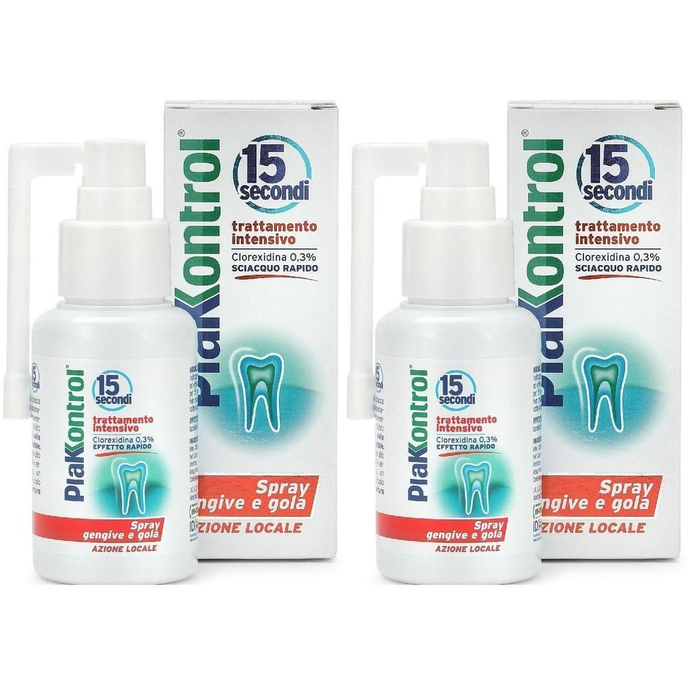 Plakkontrol 15 Secondi Collutorio Spray 50 Ml 2x50 ml