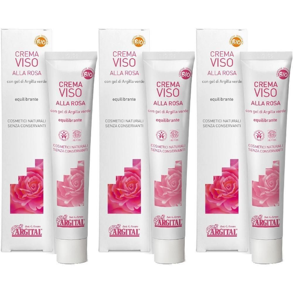 Argital Crema Viso Alla Rosa 3x50 ml