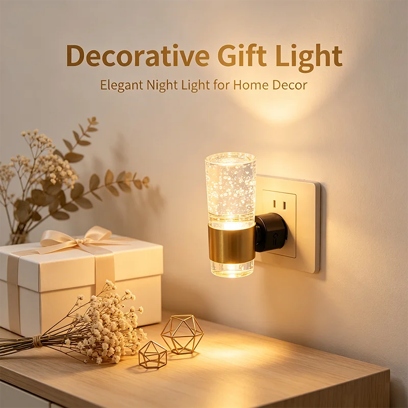 Nachtlicht 3000K Nachtlichter Plug in Wand LED-Nachtlicht mit 0-100LM einstellbarer Helligkeit Automatisches Nachtlicht für Zimmer