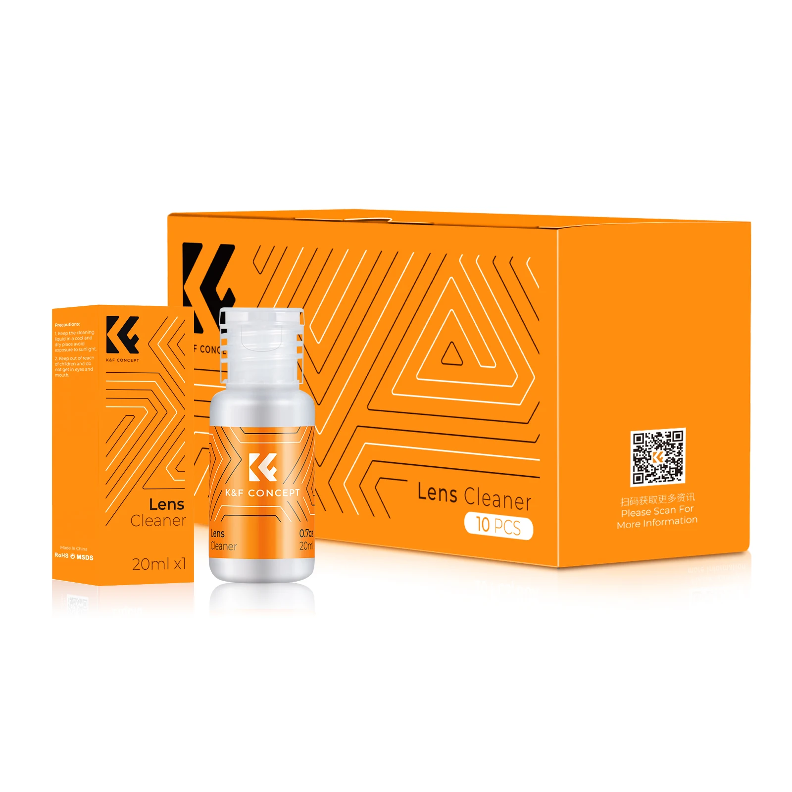 K&F Concept 20 ml Kameraobjektiv-Reinigungsflüssigkeit für DSLR-Kamera, Handy-Bildschirm, Laptop, Bildschirm, Brille, Kameraobjektiv-Reinigungsset Image