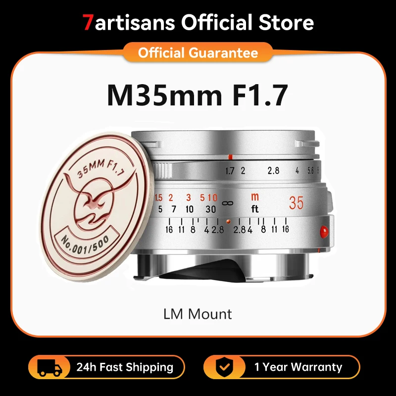 7Artisans M 35mm F1.7 Vollformat Große Blendenöffnung Seagull Retro Metall-Objektiv Leica M-Bajonett Leica M6 M10 M11 M11-P M10-P Kameraobjektiv