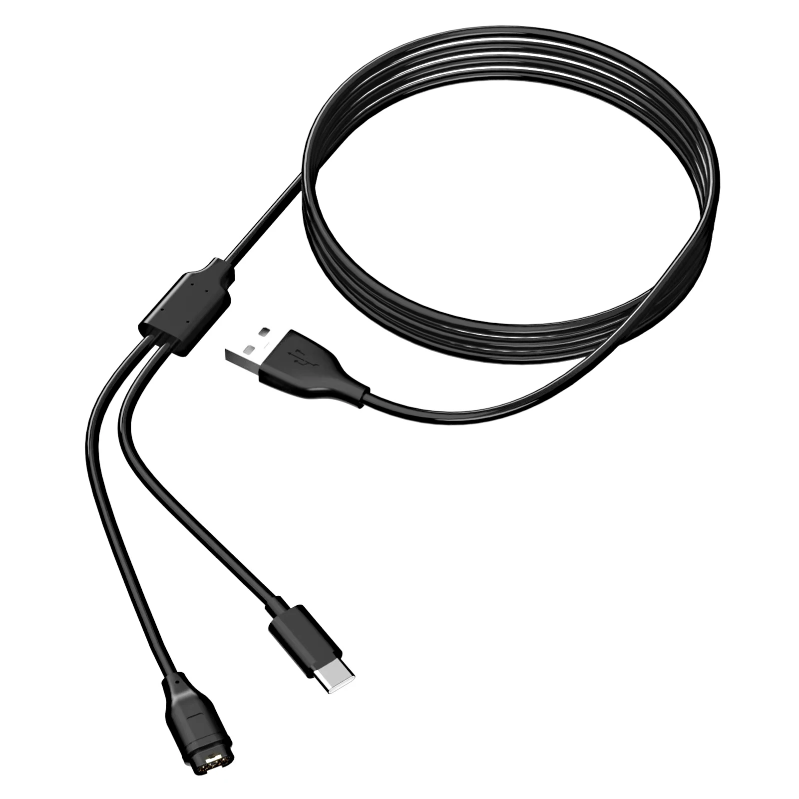 Garmin 2-in-1 USB-A-Ladekabel, geeignet für Garmin Fenix 8 /7/6/5/E/S/X/Pro/Plus Uhrenladegeräte (3,3 Fuß/100 cm) Image