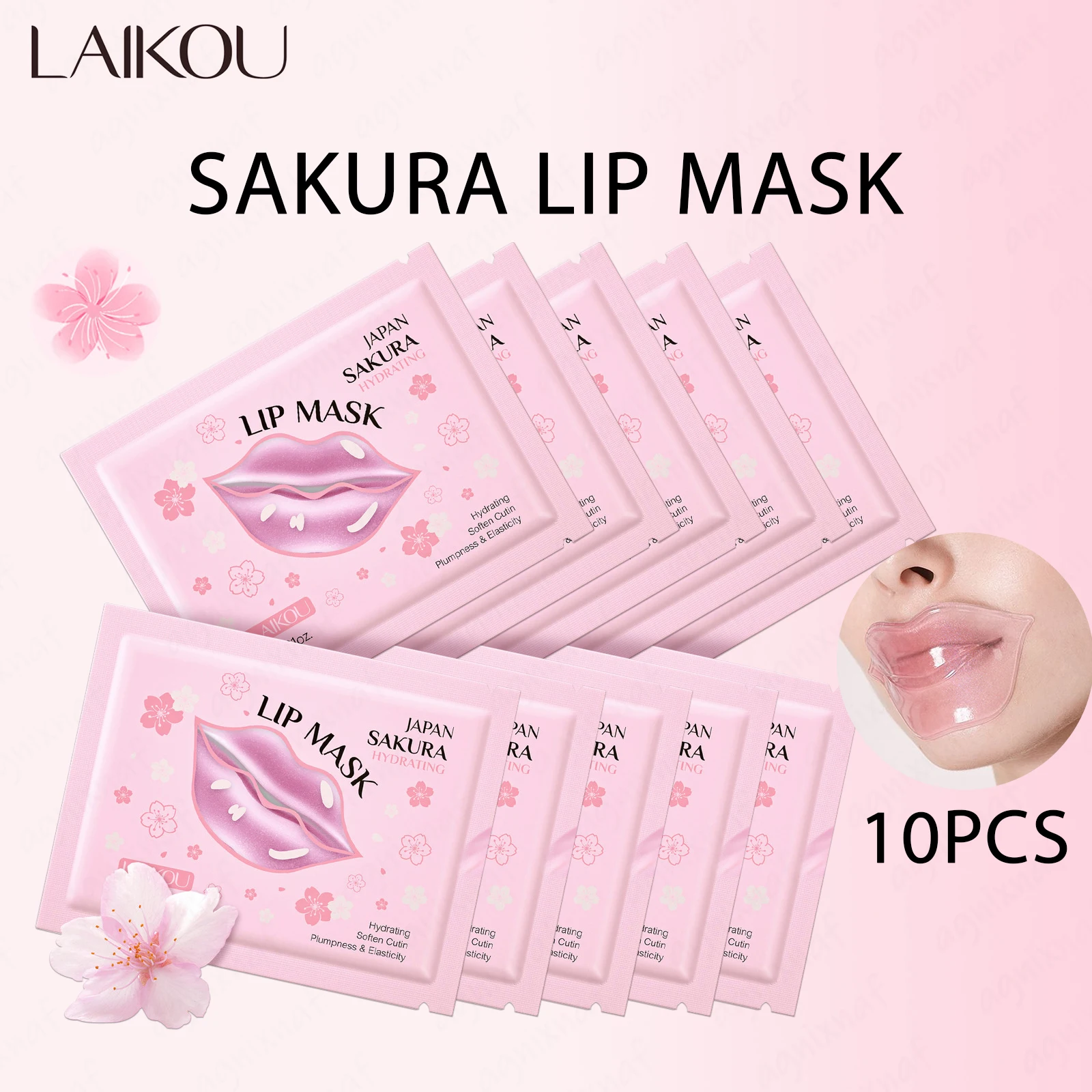 5/10 Stück Lippenmaske Lippenpflege Feuchtigkeitsspendend Hydratisierend Reparierend Lippenlinien Aufhellend Labial-Gel-Patch Lippen-Pads Pflegeprodukte Image