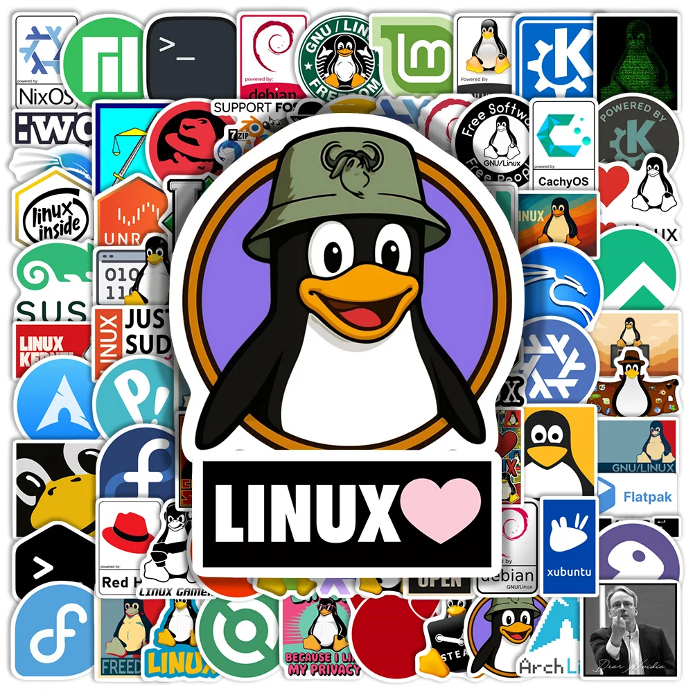 Cooler Linux Open-Source-Aufkleber aus Vinyl, wasserdicht, Dekoration, DIY, Spielzeug, Geschenk für Entwickler, Programmierer, Laptop, Skateboard, Handyhülle, Gepäck Image