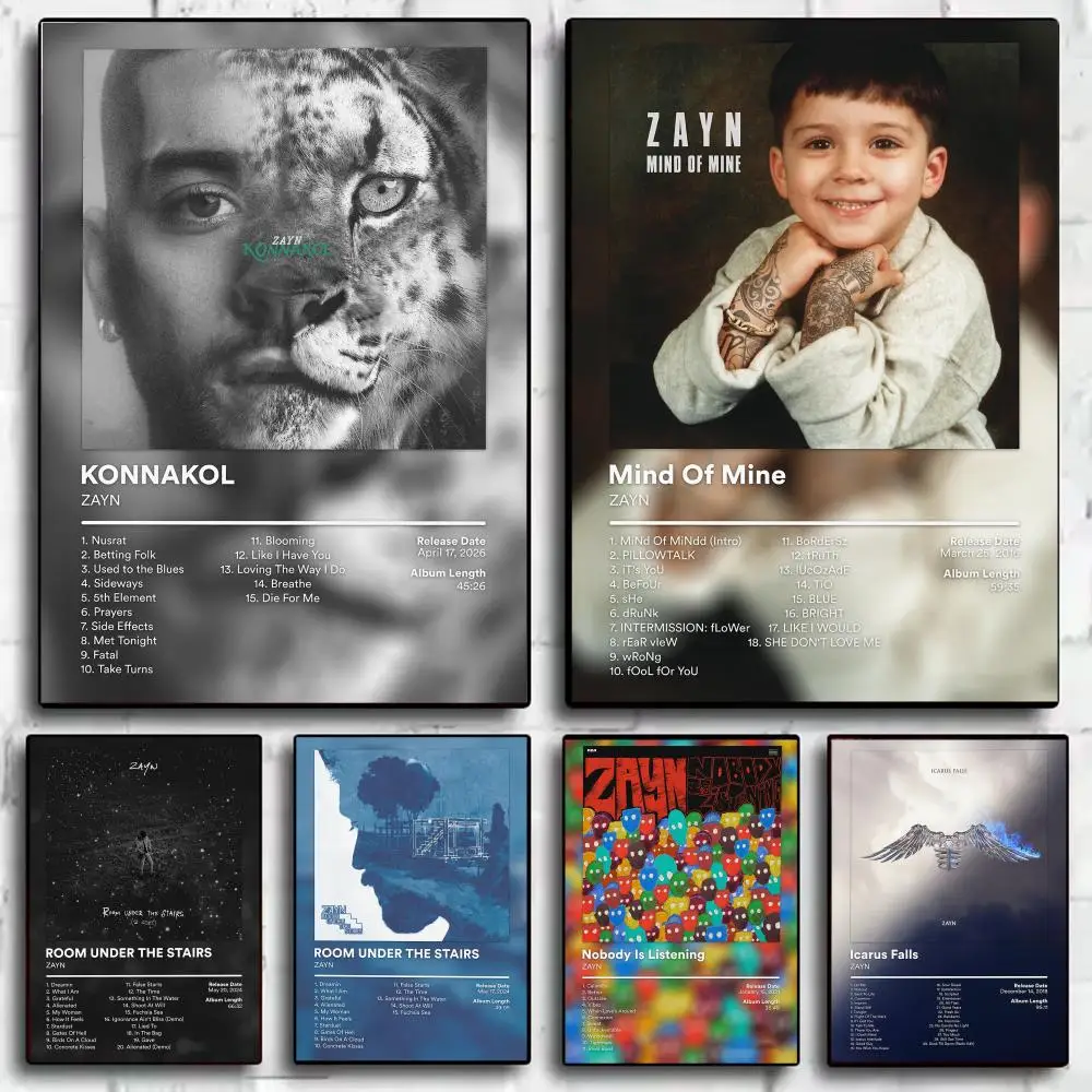 Sänger Z-ZAYN Musikalbum-Poster, moderner ästhetischer Wandkunstdruck, minimalistisches Schlafzimmer, Wohnzimmer, Heimdekoration, Geschenk Image