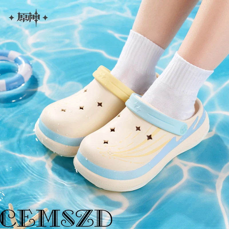 [Original] miHoYo Game Genshin Impact Midsummer Payty Klee Hutao Cosplay Holey Shoes Accessory Set Sommer-Strand-Deko Größe: 36-43