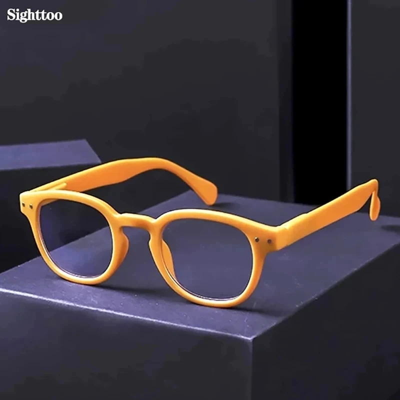 Lesebrille für Männer/Frauen, runder Rahmen im Stildesign, leichte, verschreibungspflichtige Lesebrille für Frühlingshöhe Image