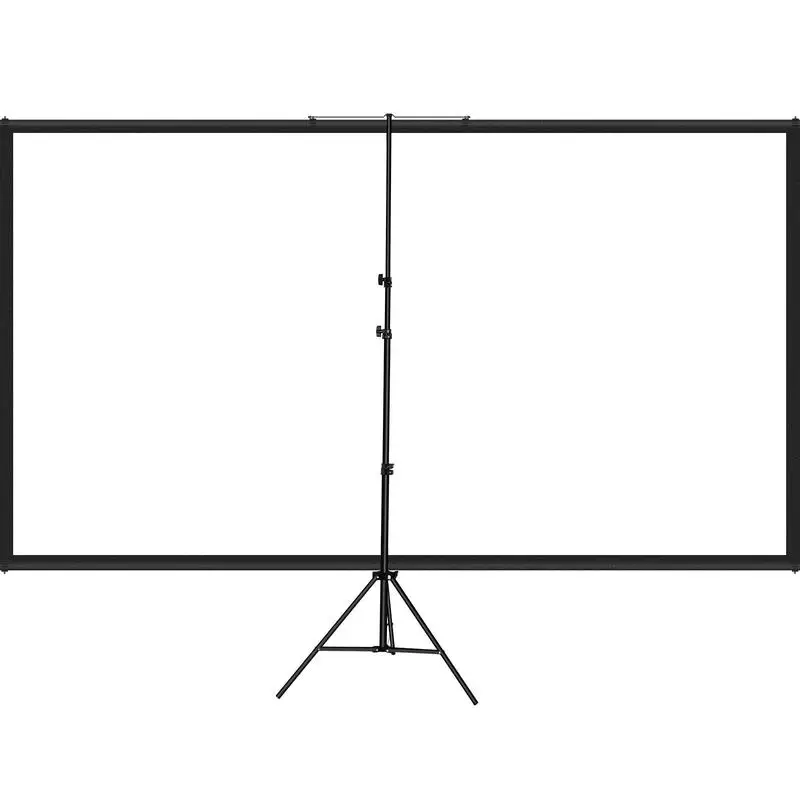 Projektionsleinwand mit Stativ 90 Zoll (228,6 cm) 16:9 Beamer-Leinwand mit Standfuß Bildbereich 200 x 113 cm Tragbare Leinwand für Heimkino und Multimedia-Raum Image