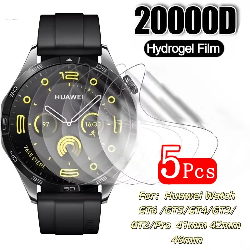 1–5 Stück Hydrogel-Folie für Huawei Watch GT 2 3 4 5 6 GT 3 5 6 Pro GT Ultimate Runner, kratzfester Displayschutz, kein Glas Image