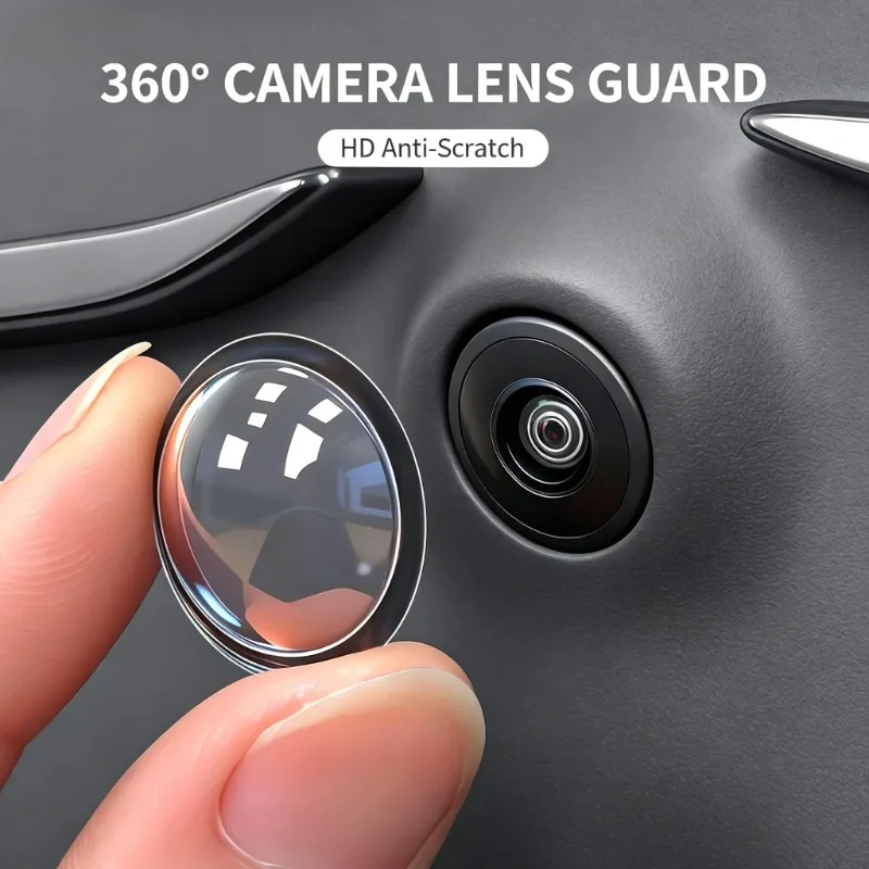 2/4/8 Stück 360° Panorama-Rückfahrkamera-Schutz, HD-Klarer Kratzfester Objektivschutz für Auto-Modifikationen Image