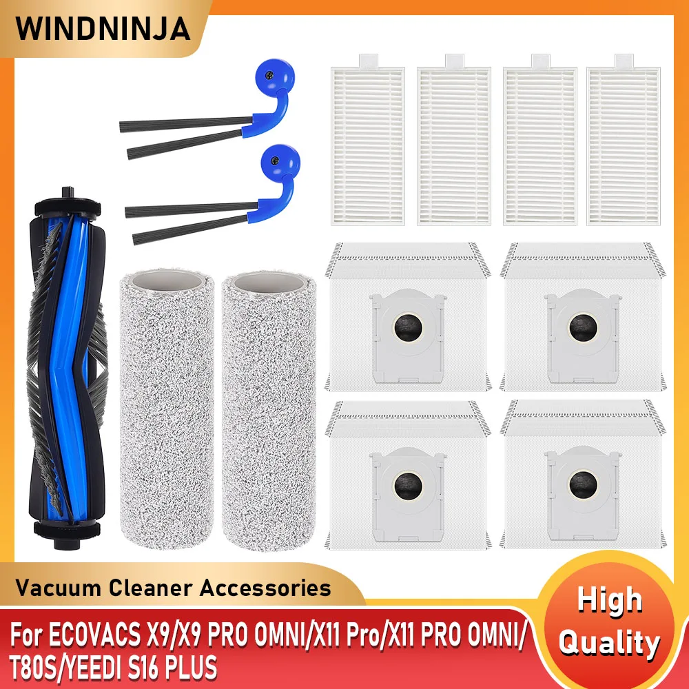 Filter Roller Mopp Staubbeutel Hauptseite Bürste Für ECOVACS X9 PRO OMNI T80S X11 PRO OMNI X11 Pro YEEDI S16 PLUS Vakuum Zubehör Image