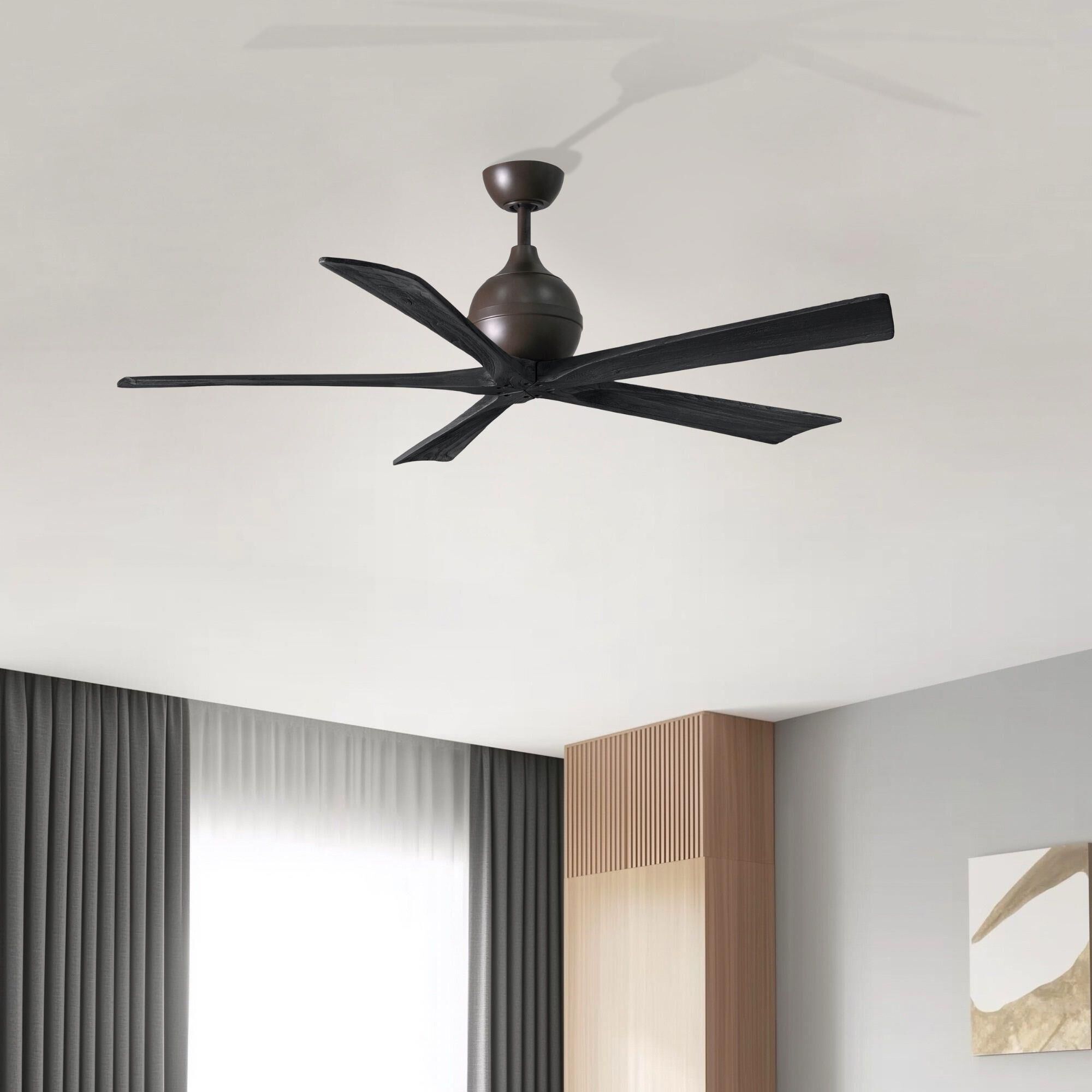 Matthews Fan Company Irene 60 Inch 5 Blade Ceiling Fan - IR5-TB-BK-60