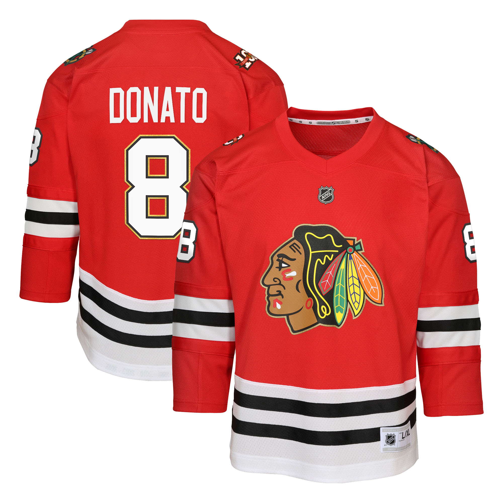 "Chicago Blackhawks Fanatics Replica Hundertjahrfeier Heimtrikot - Rot - Ryan Donato - Jugendliche" Image